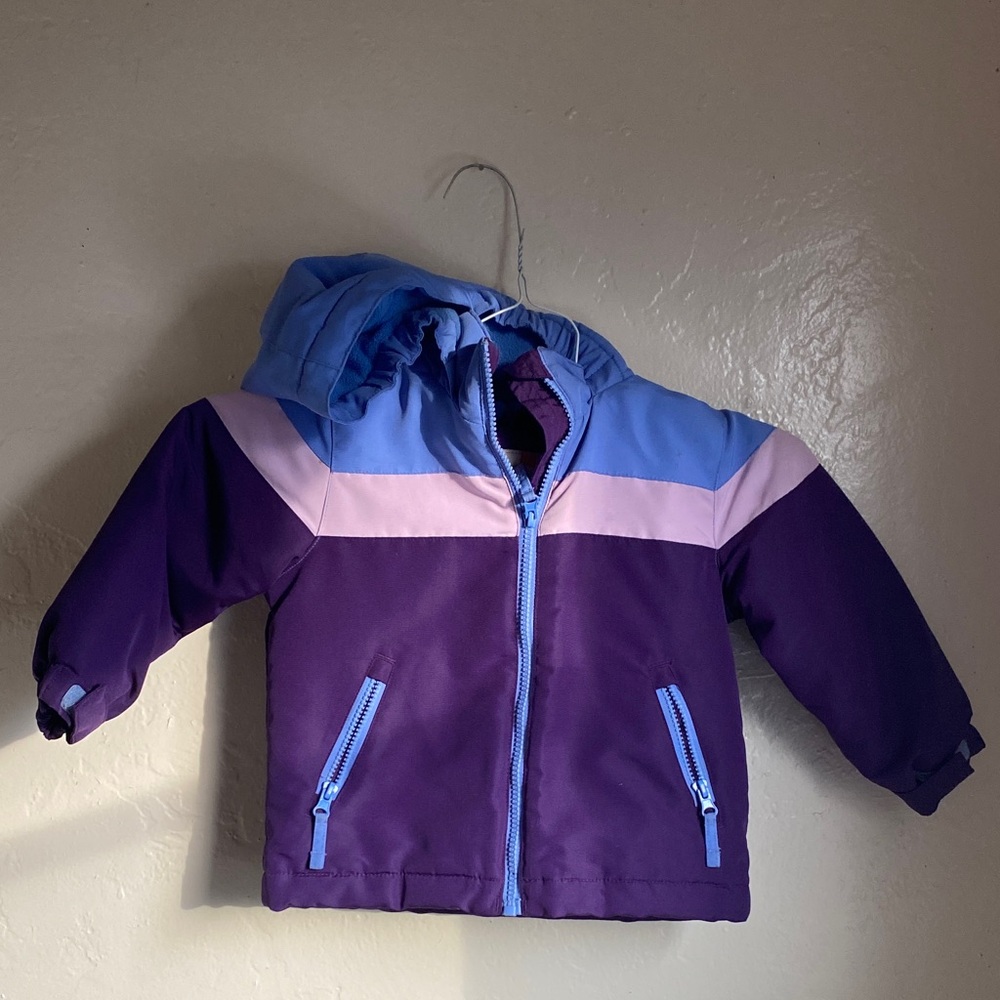 purple winter jacket